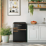 Cecotec Bolero CoolMarket 86L Origin Retro Two-Door Black Refrigerator with Ice Compartment - 1897