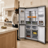 Cecotec Bolero CoolMarket 564L Four-Door Refrigerator with Water Dispenser | Black & Inox