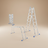 Wadfow 4x5 Steps Multi-Purpose Aluminium Ladder with 150kg Max Load - WLD7H45