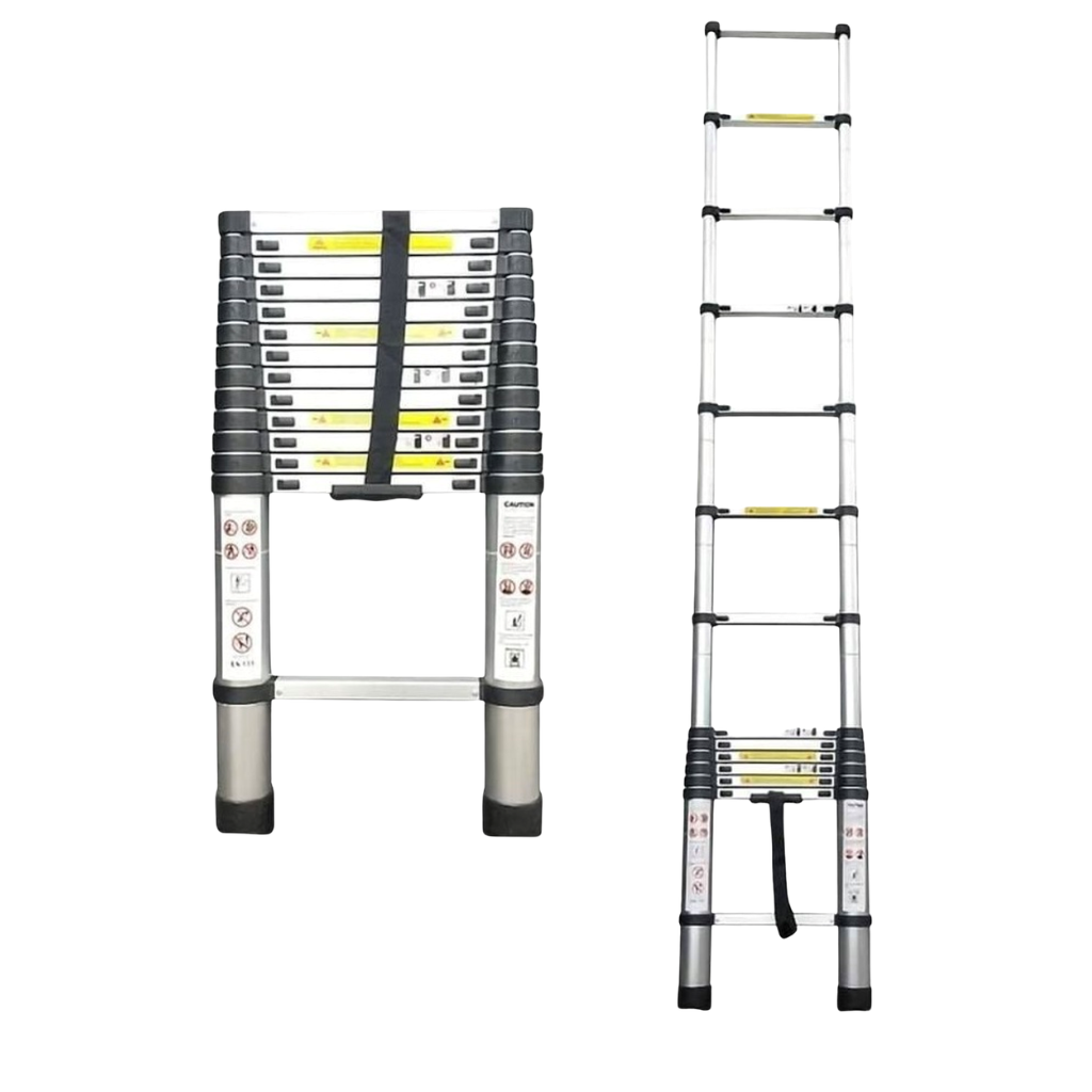 Tera 3.8m Straight Aluminium Telescopic Ladder - TL-3.8