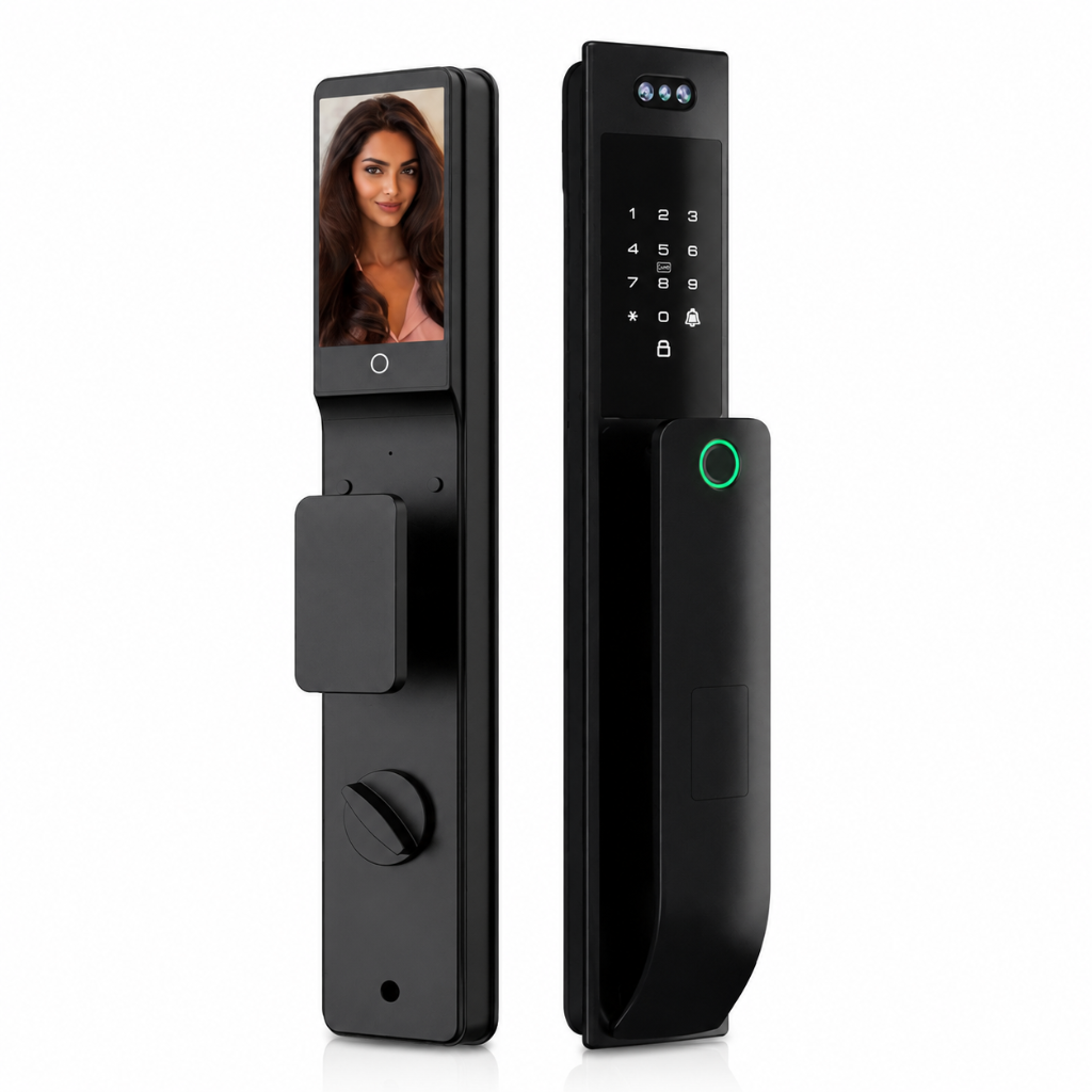 Westa IP66 Waterproof Full HD Screen Smart Door Lock with 3D Face Recognition, Fingerprint Unlock & Video Intercom for Turkish Doors - WHS7-6085