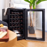 Cecotec Bolero GrandSommelier 2450 Compressor Wine Cooler with 24 Bottles Capacity | Black & Inox