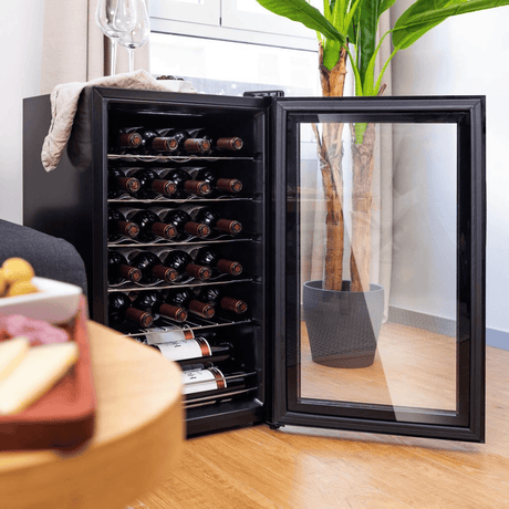 Cecotec Bolero GrandSommelier 2450 Compressor Wine Cooler with 24 Bottles Capacity | Black & Inox