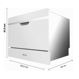 Cecotec Bolero Aguazero Semi-Integrated Compact Black Glass Dishwasher with 6 Place Settings - A01_EU01_100467