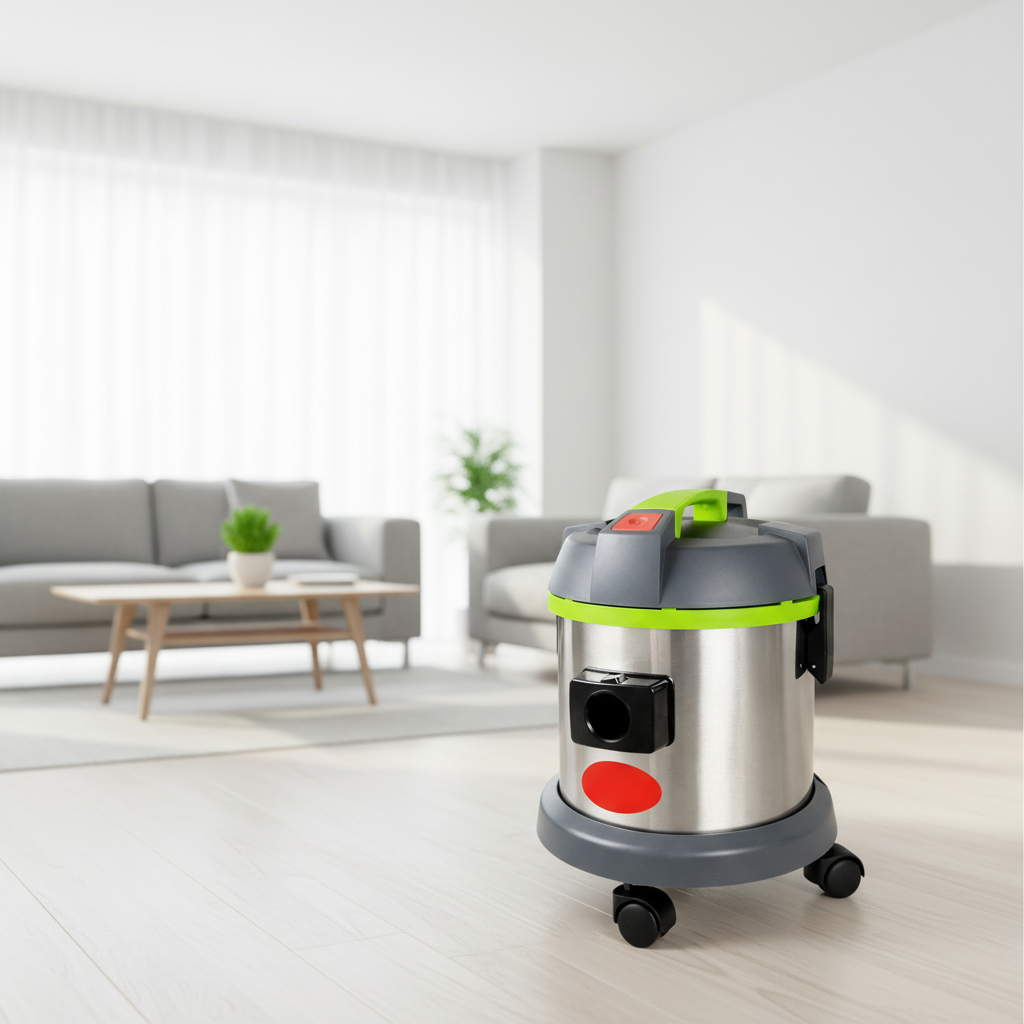 NRG 15L Silent Mode Stainless Steel Wet & Dry Vacuum Cleaner with Italian Motor 1000W - HT-15J