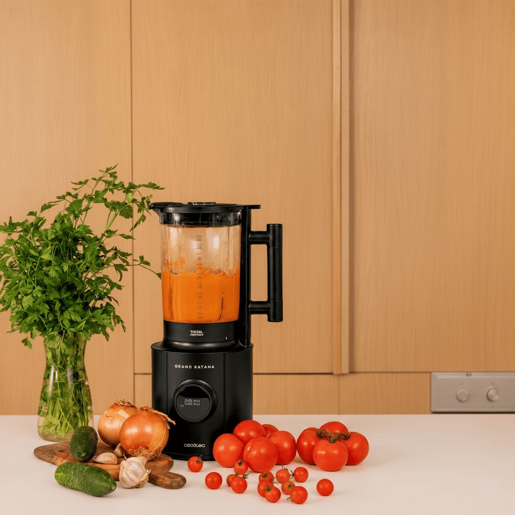 Cecotec Grand Katana Total Destroy 1.8L Jug Blender 1800W with Digital Control Screen | White & Black