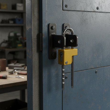 SGS 63mm Adjustable Hook Padlock with 55–145mm Locking Range - SGS1385
