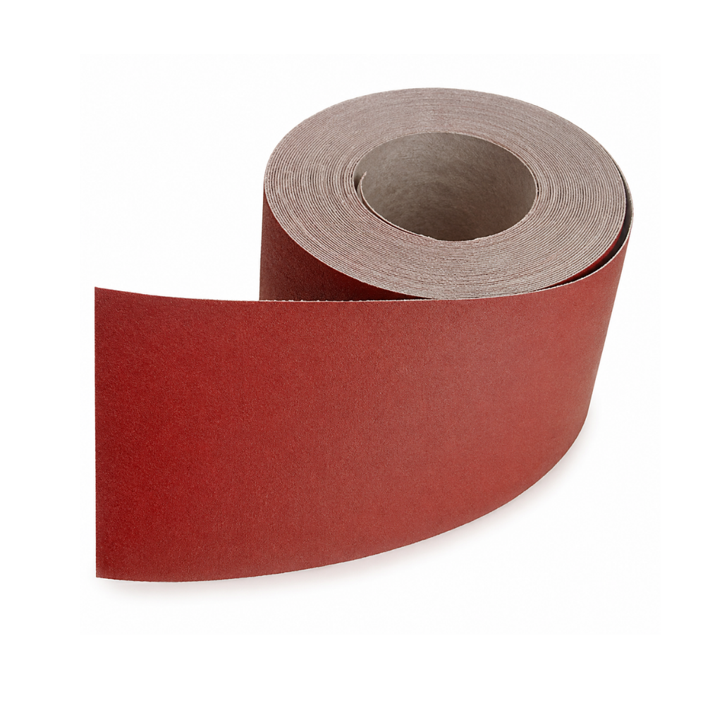 Sait 120mm × 50m Red Abrasive Sand Paper Roll P60 - P120 - SAITAC-RT-A-D