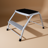 Tera Black 2-Step Steel Work Platform Stool - LFD40TAI