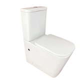Wahkit Ceramic Modern Skirted Two-Piece Water Closet with D-Shaped Bowl & Wide Tank 630mm - 2010