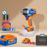 Wadfow 20V Brushless Cordless Impact Wrench 780Nm 1/2" Square Drive with 2 x 4.0Ah Batteries & Charger - WCD1B785