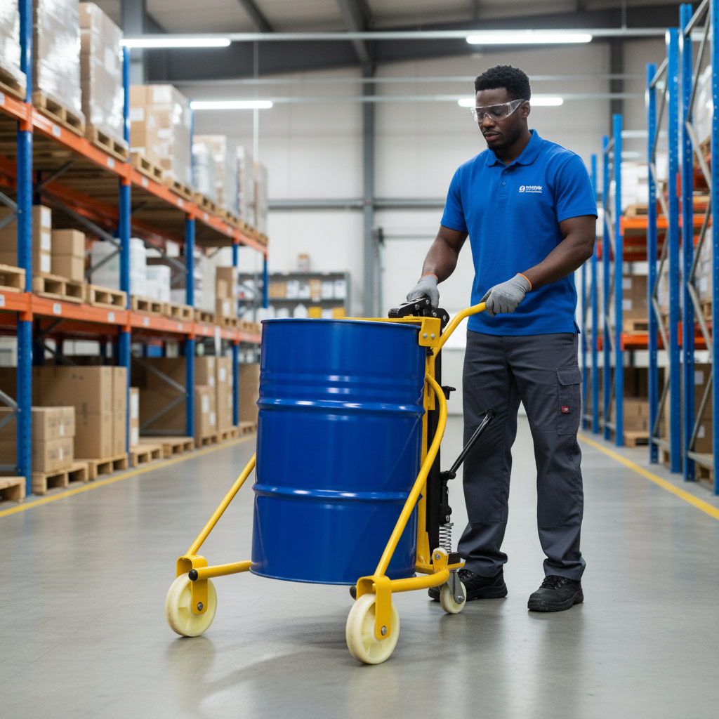 Raptor Series A 350kg Hydraulic Drum Trolley - R-DT-350A