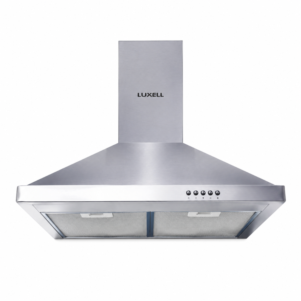 Luxell 60cm Stainless Steel Pyramid Cooker Hood with 450m³/h Extraction - DP6-X