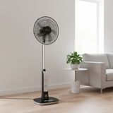 Psychoteq 18" Solar Breeze Rechargeable Solar Fan 30,000mAh with Bluetooth Speaker, Remote Control & 20W Solar Panel - Music Version