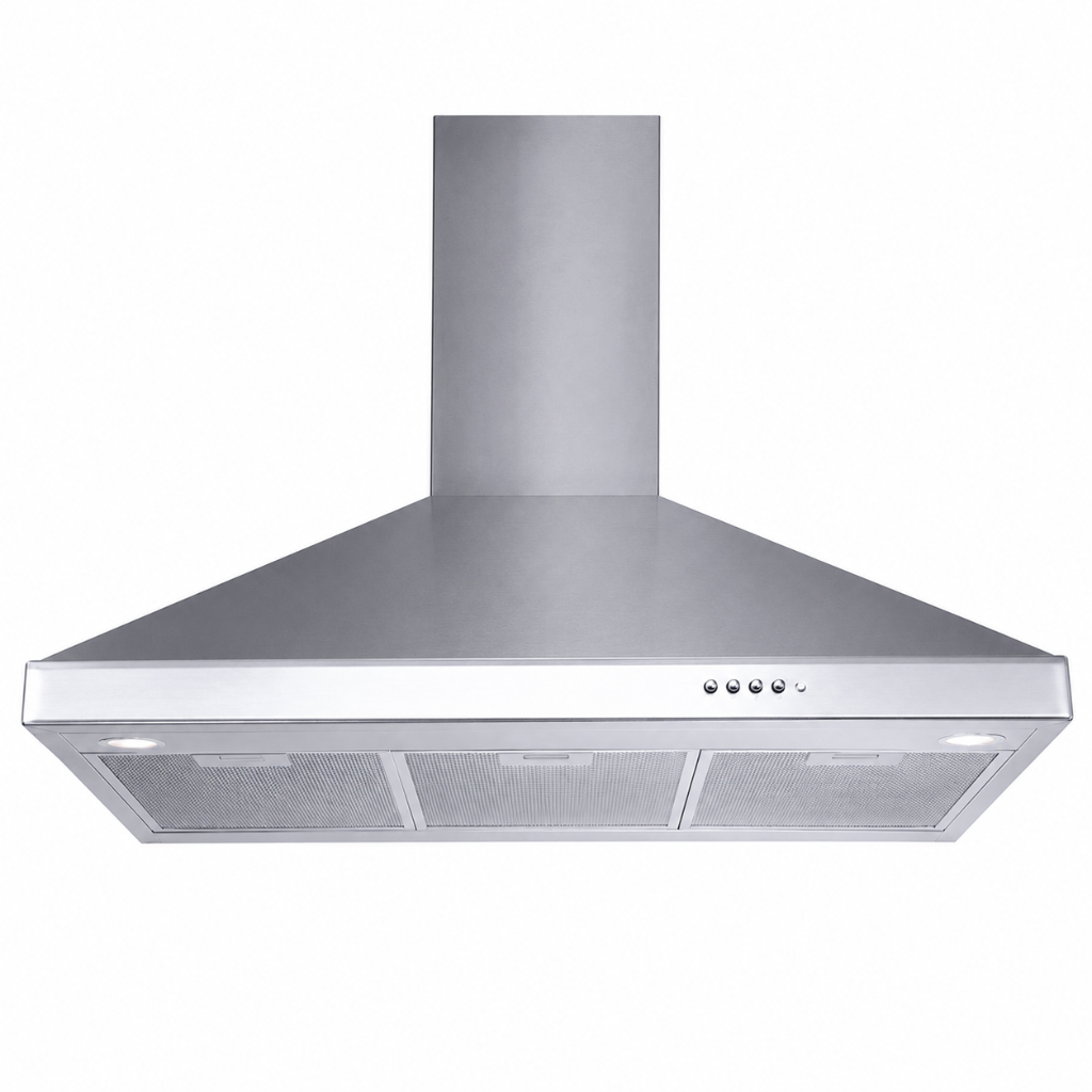 Luxell 90cm Stainless Steel Pyramid Cooker Hood with 450m³/h Extraction - DP6-X-90
