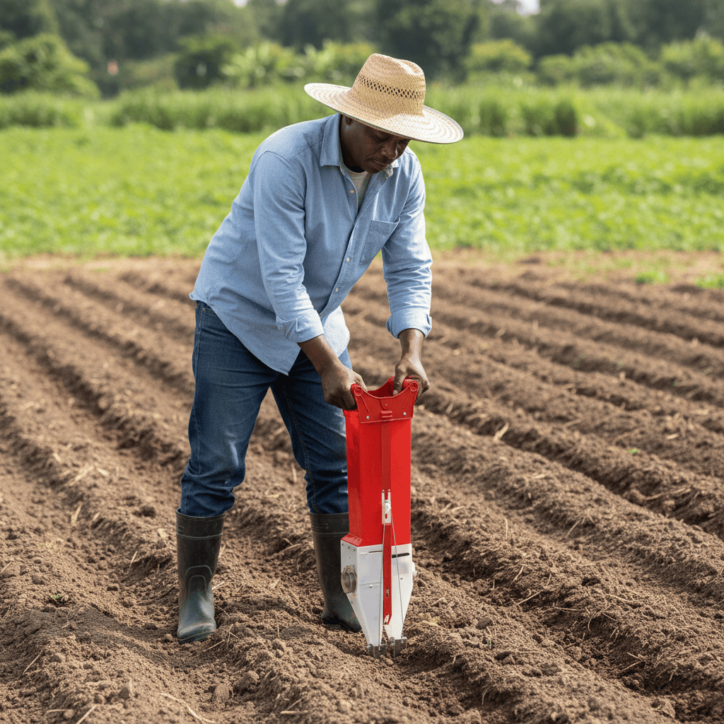 Padark Manual 2-in-1 Jab Planter & Fertilizer Applicator with Interchangeable Seed Discs