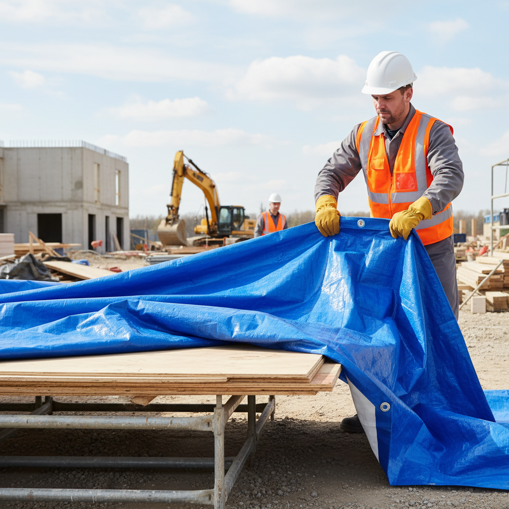 Wadfow 5m x 6m Waterproof Polyethylene Tarp 110g/m² - WTQ1156