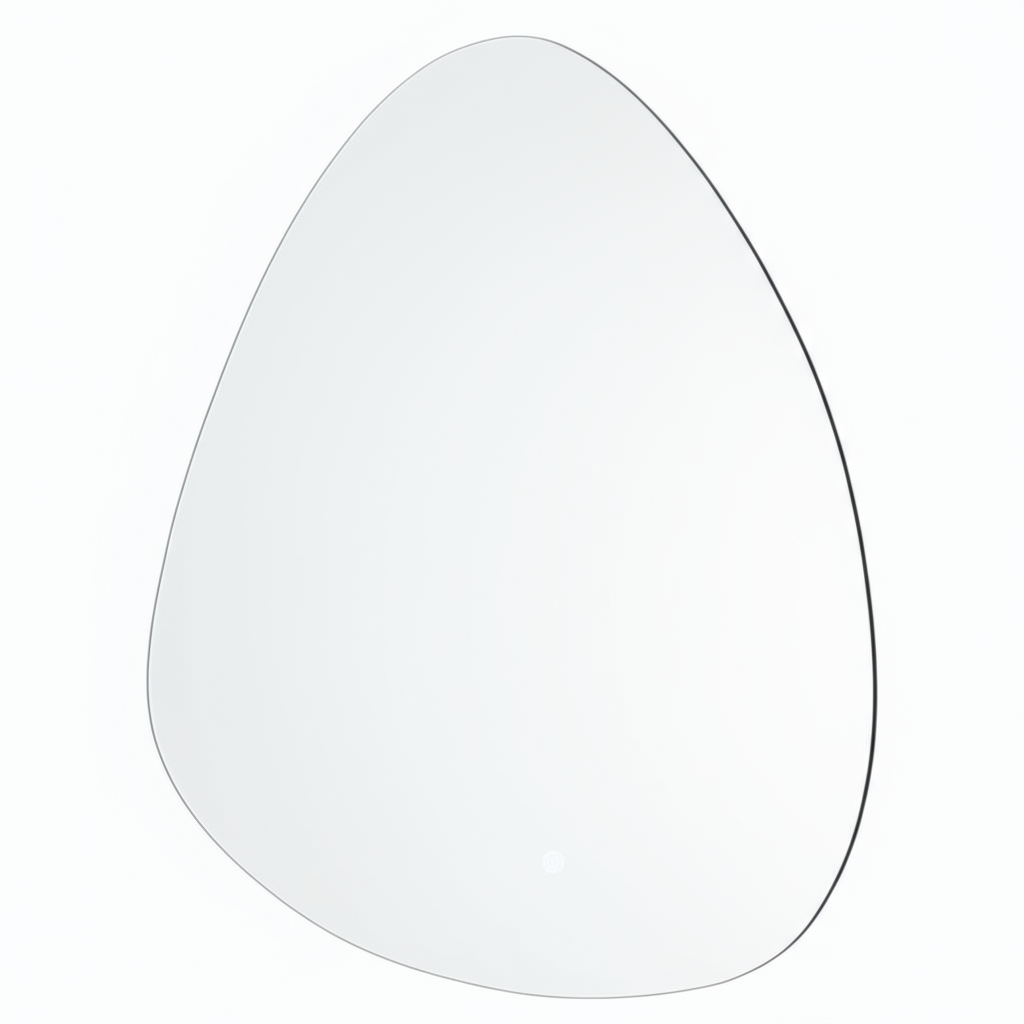Irregular Wall Mount Touch Screen LED Vanity Mirror 60x40cm