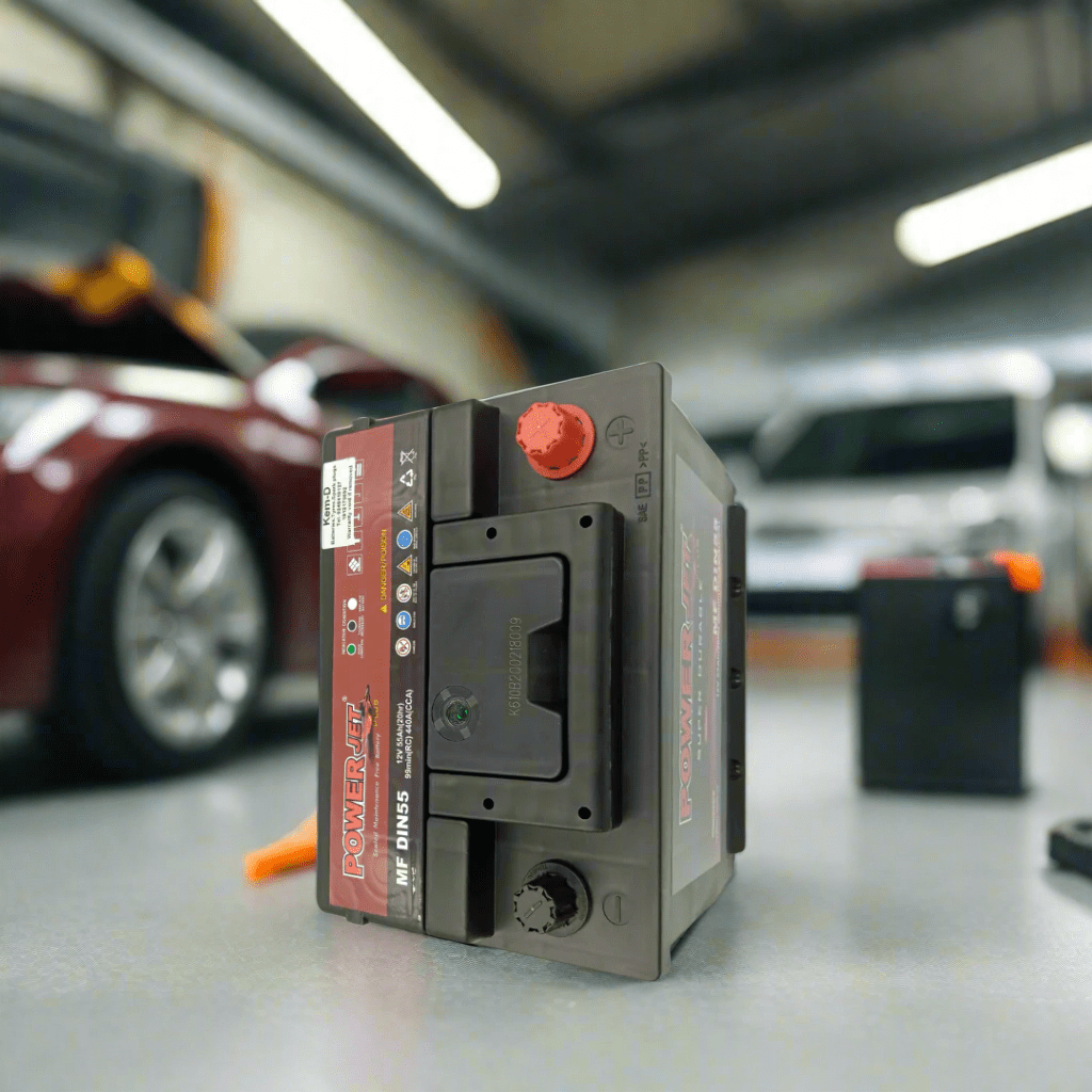 Powerjet 13 Plates 12V Car Battery 55Ah - DIN55 Auto SupplyMaster