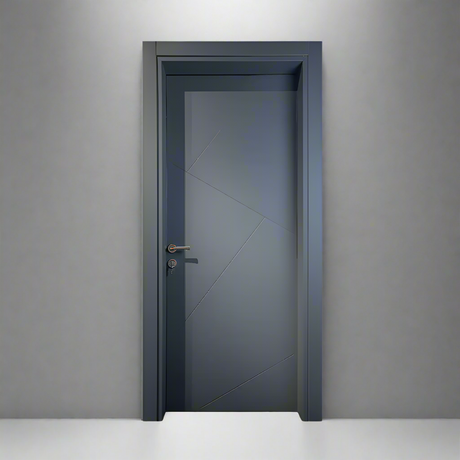 Interior Grey With Lines Door