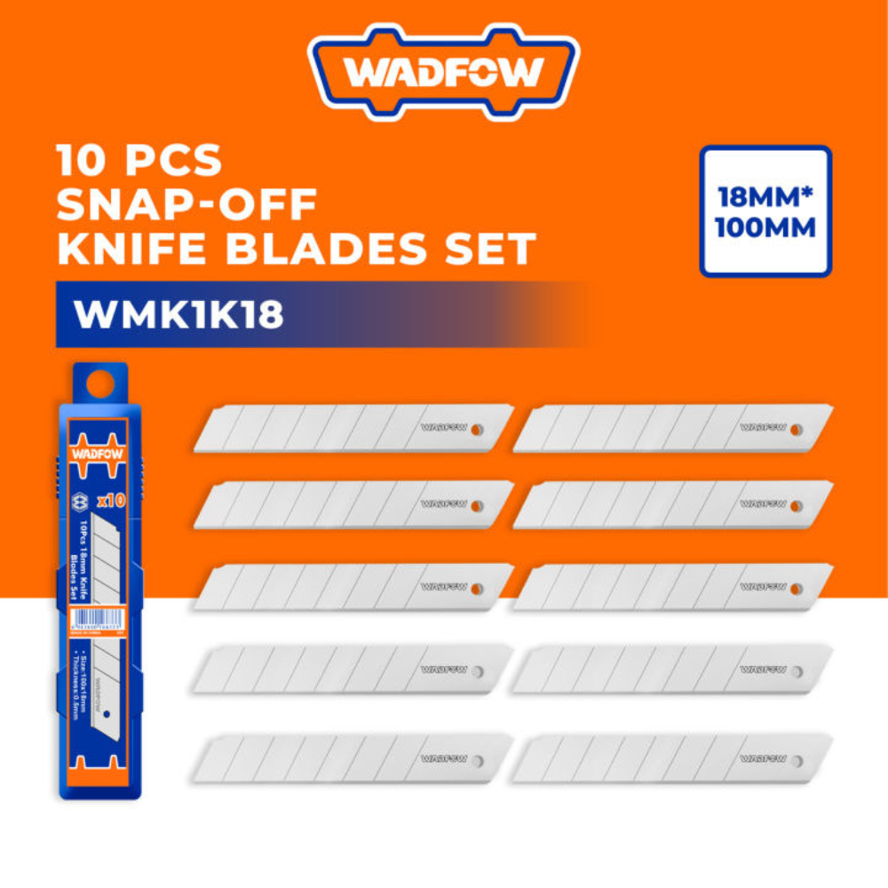 Wadfow 10 Pieces Snap-Off Knife Blades Set - WMK1K18