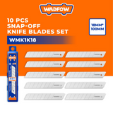 Wadfow 10 Pieces Snap-Off Knife Blades Set - WMK1K18