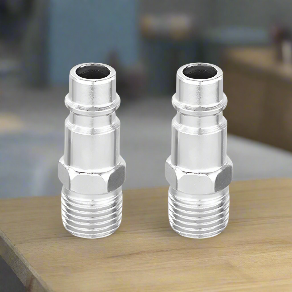 Wadfow 2Pcs Male Thread 1/4" Quick Plug Set - WQP2950