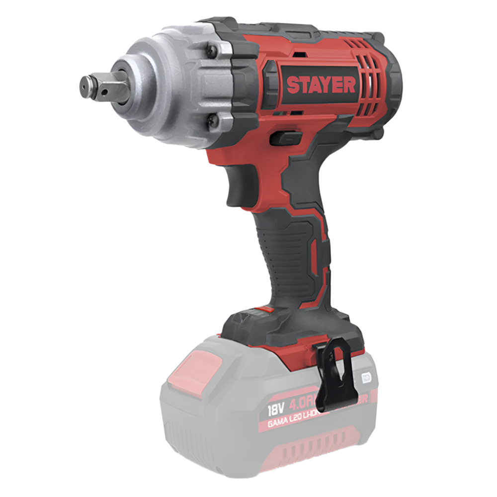 Stayer 1/2"  Lithium-Ion Cordless Impact Wrench 300/500/750Nm With 18V 2.0Ah Battery - IWB750L20