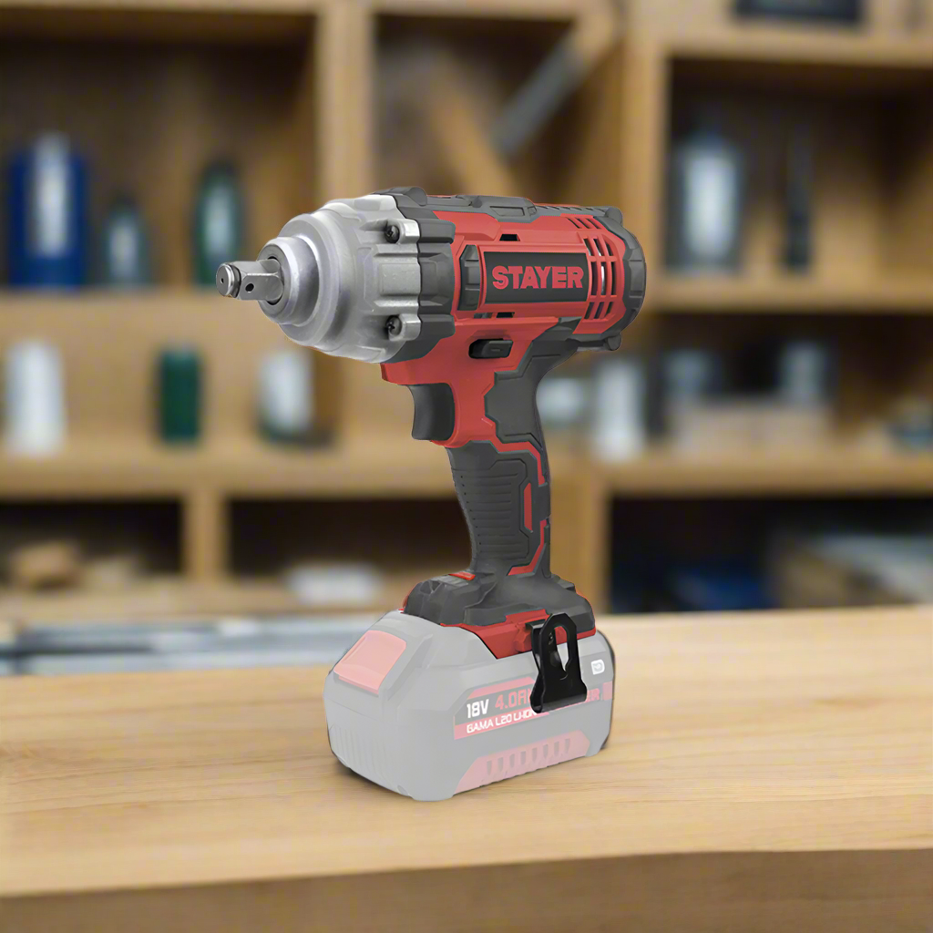 Stayer 1/2"  Lithium-Ion Cordless Impact Wrench 300/500/750Nm With 18V 2.0Ah Battery - IWB750L20