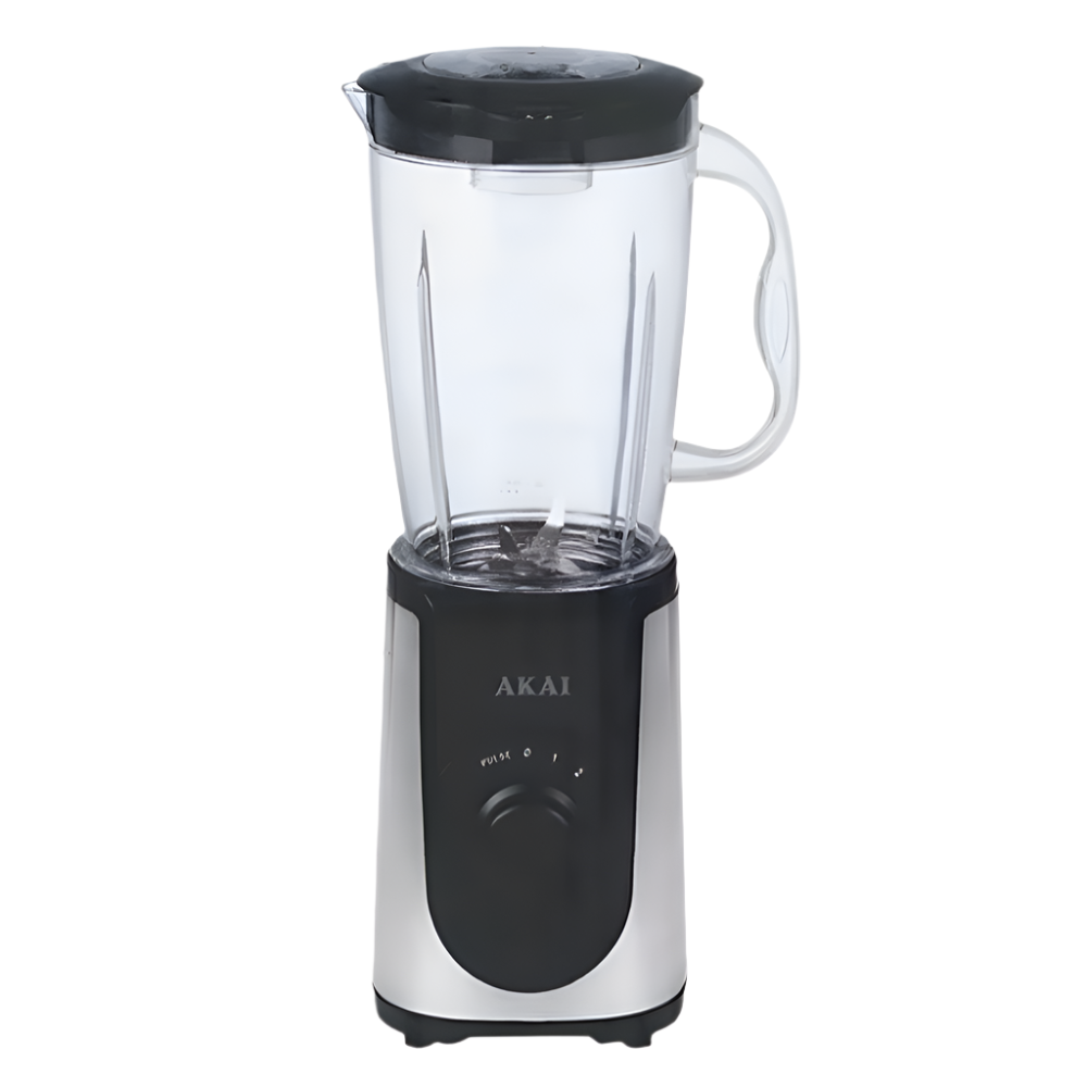 Akai 1.0L Black Stainless Steel Blender With Mill 350W - BD058A-103