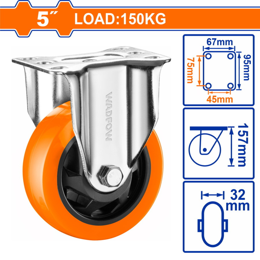 Wadfow 5" Swivel Caster Wheel - WJL2352