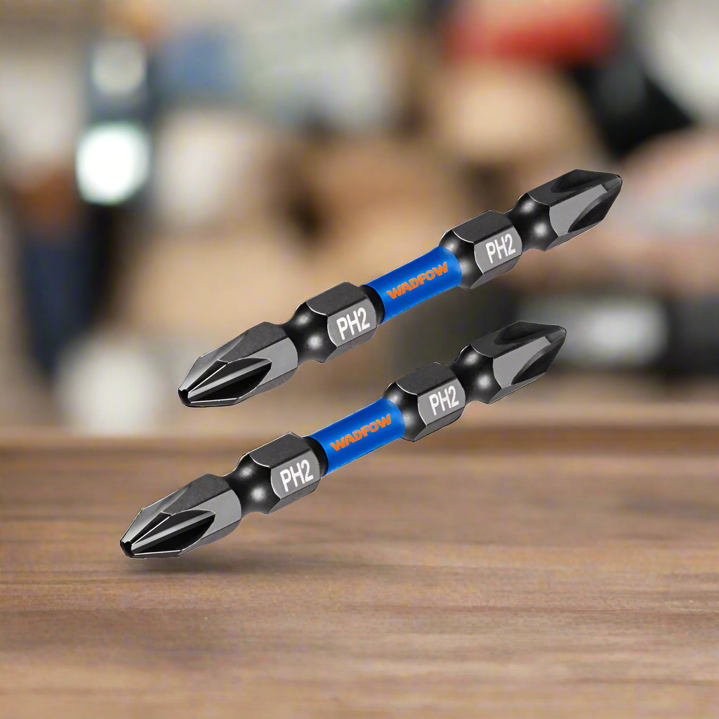 Wadfow PH2+PH2 65mm Impact Screwdriver Bit Set - WSV3K62