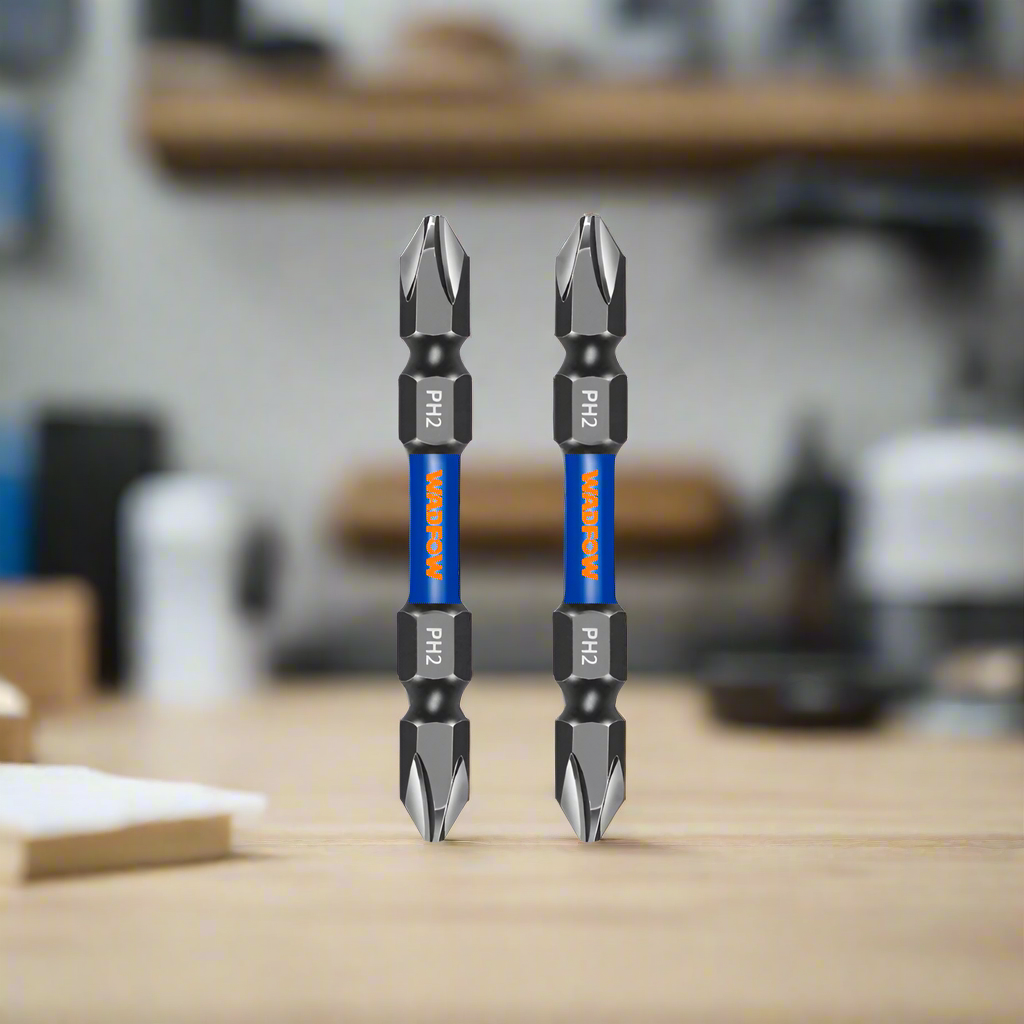 Wadfow PH2+PH2 65mm Impact Screwdriver Bit Set - WSV3K62