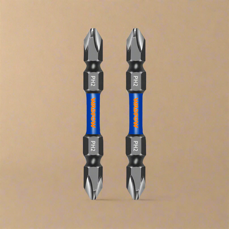 Wadfow PH2+PH2 65mm Impact Screwdriver Bit Set - WSV3K62
