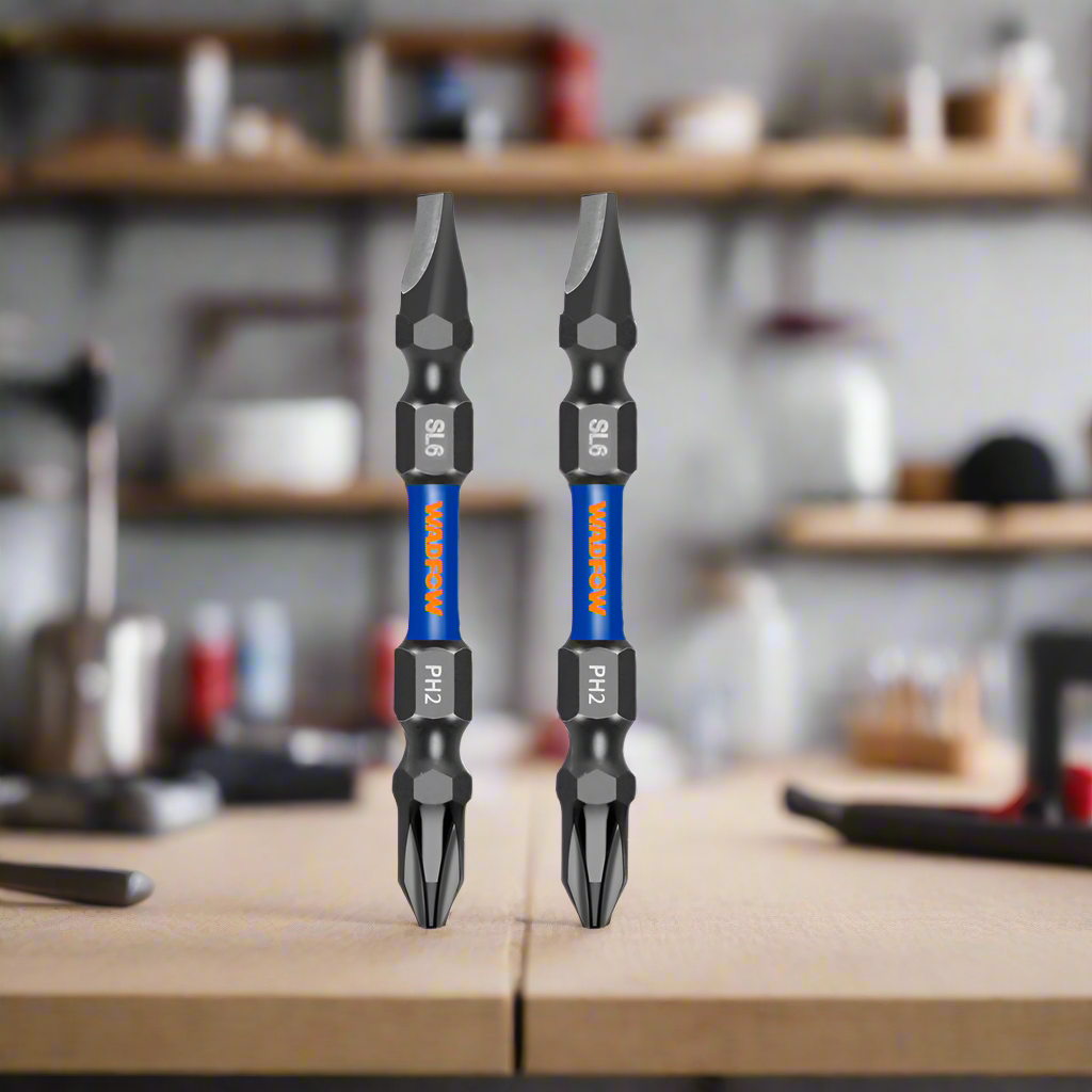 Wadfow PH2+SL6.0*1.0 65mm Impact Screwdriver Bit Set - WSV3K63