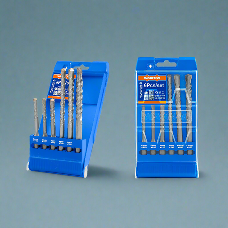Wadfow 6 Pieces SDS Plus Hammer Drill Bits Set - WHD6B06