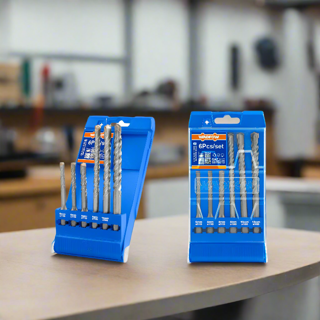 Wadfow 6 Pieces SDS Plus Hammer Drill Bits Set - WHD6B06