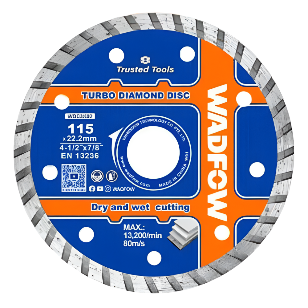 Wadfow 115x22.2mm Turbo Diamond Cutting Disc - WDC3K02