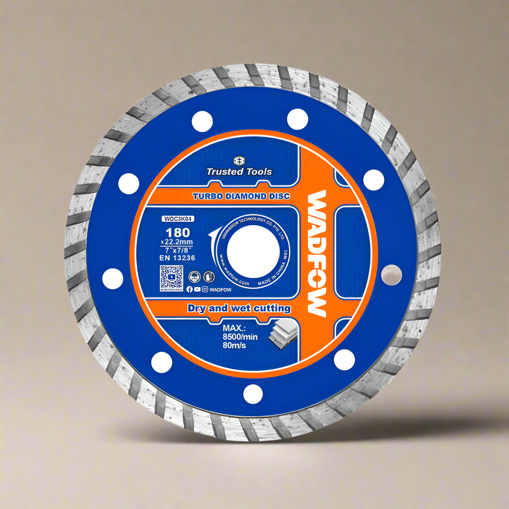 Wadfow 180x22.2mm Turbo Diamond Cutting Disc - WDC3K04