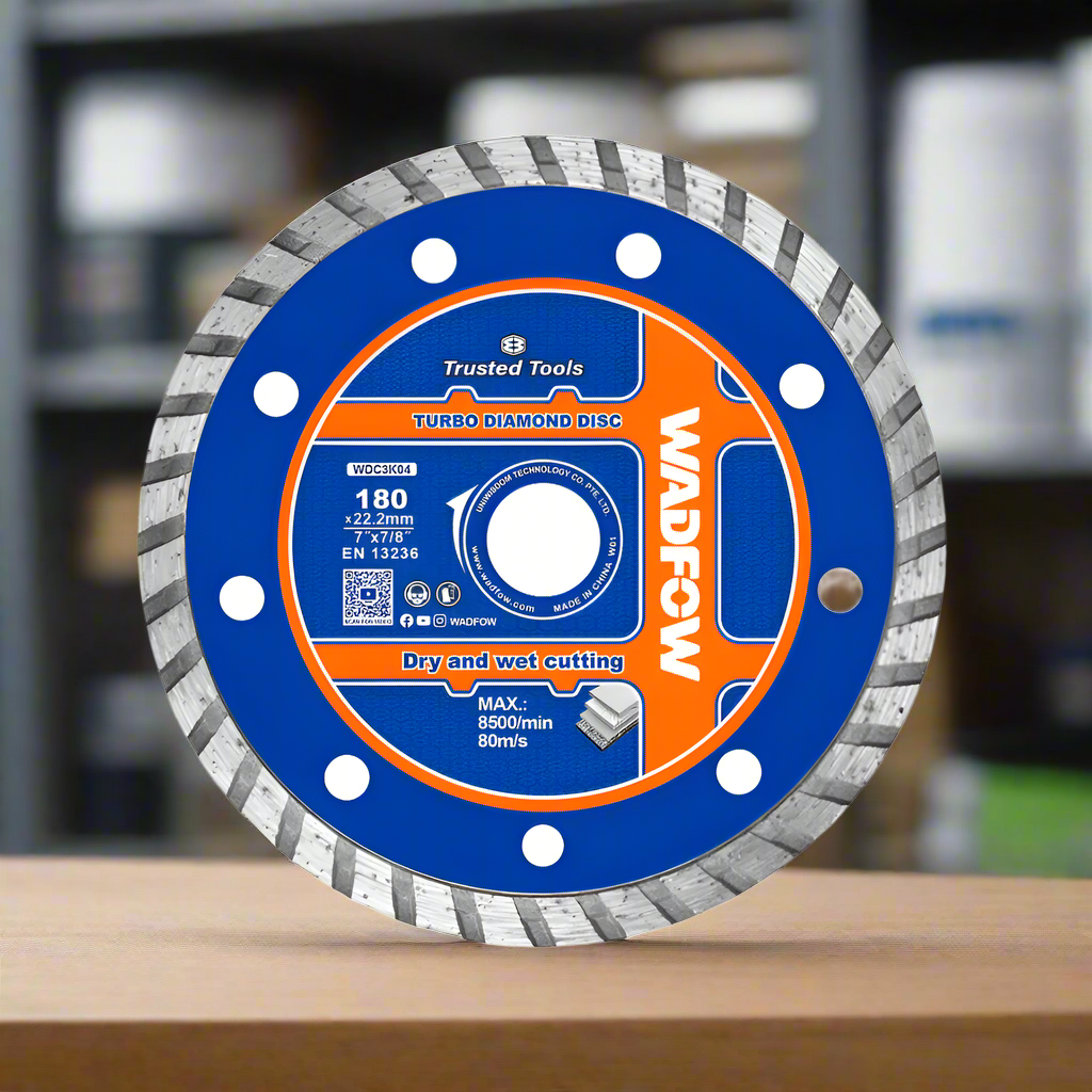Wadfow 180x22.2mm Turbo Diamond Cutting Disc - WDC3K04