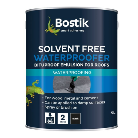 Bostik Bituminous Waterproofer for Roofs - 5L/22.5L