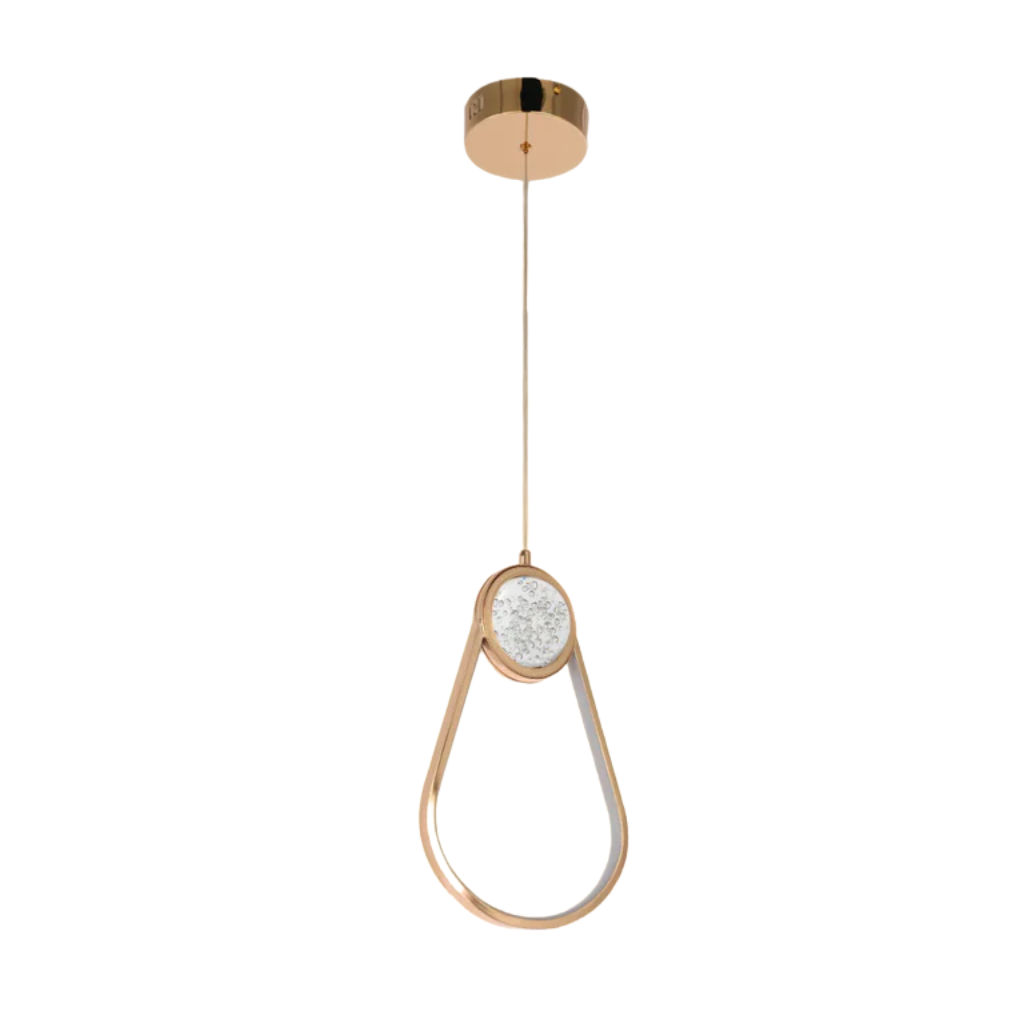 Farrah Moon Pearl Narrow or Wide LED Pendant Light Gold
