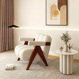 Off-White Modern Accent Chair