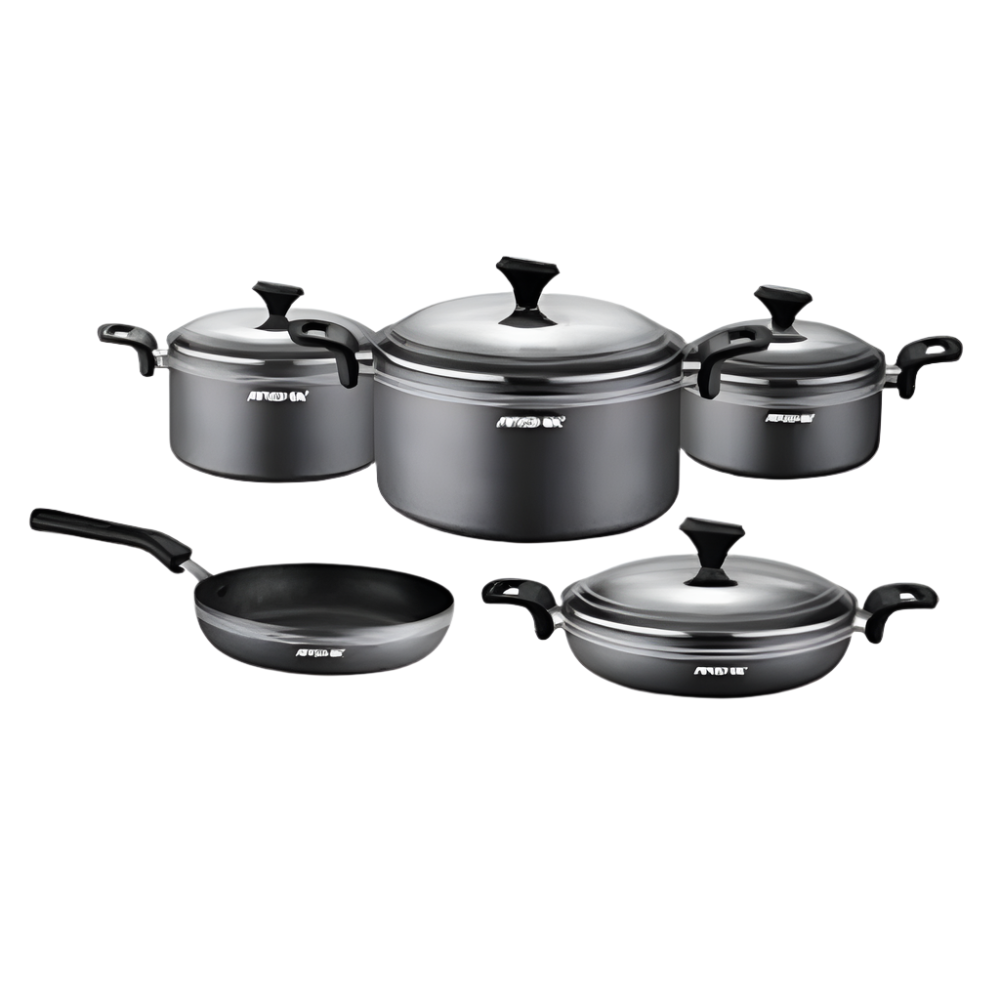 Arshia Pressed Aluminum Cooking Set 9 Pieces - CO762 - 2982