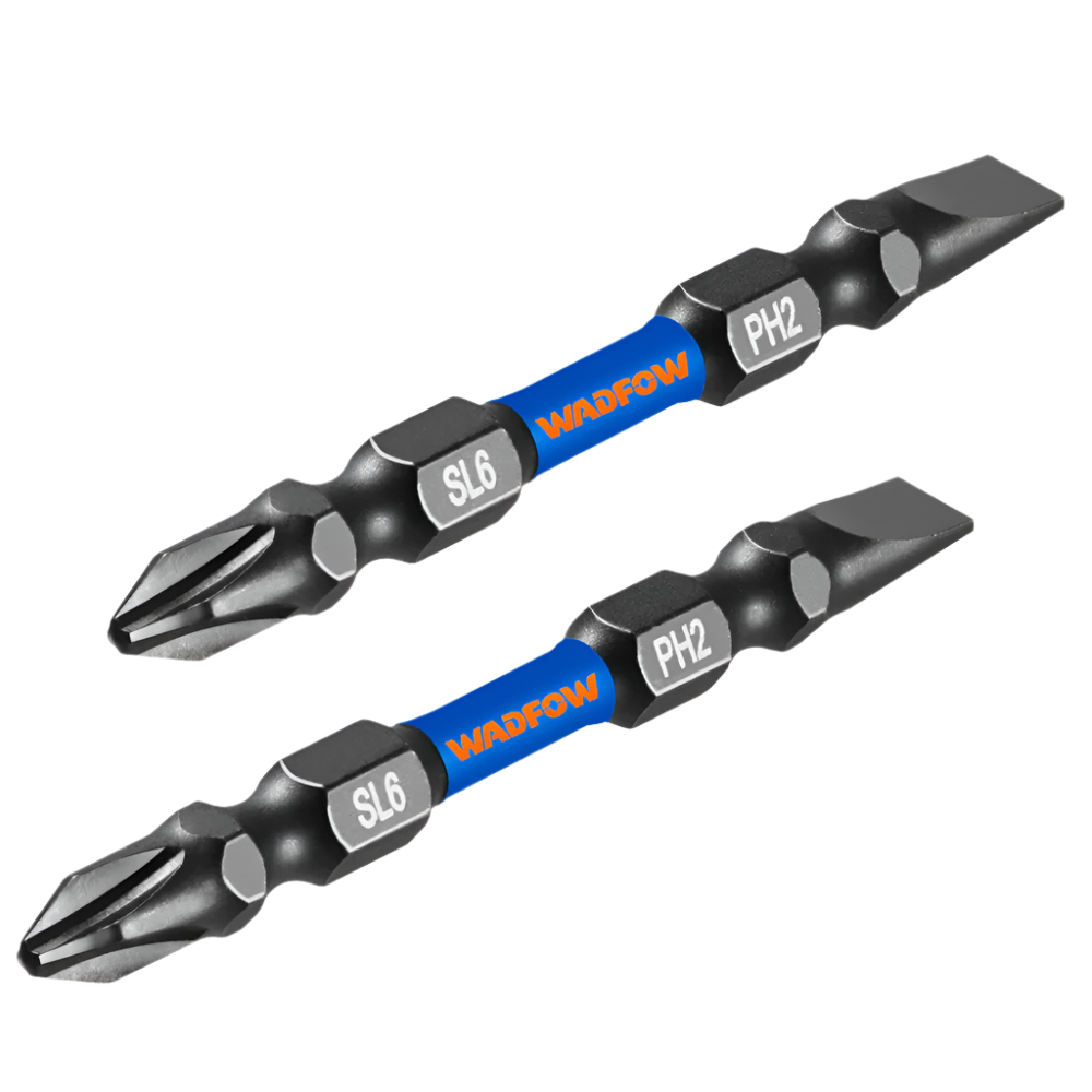 Wadfow PH2+SL6.0*1.0 65mm Impact Screwdriver Bit Set - WSV3K63