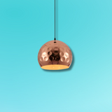 Copper Metal Golden Hammered Dome E27 Pendant Ceiling Light - 300mm/350mm