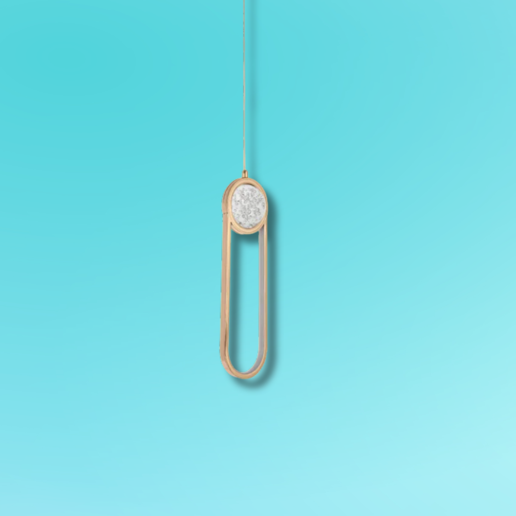 Farrah Moon Pearl Narrow or Wide LED Pendant Light Gold