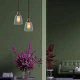 Hoxton Silver Metal Clear Glass Cone Dome Pendant Ceiling Light