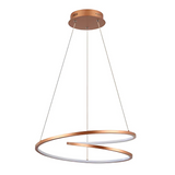 LED Double Loop-Infinity Gold Finishing 4000K Scandinavian Pendant Ceiling Light