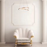 LED Double Loop-Infinity Gold Finishing 4000K Scandinavian Pendant Ceiling Light